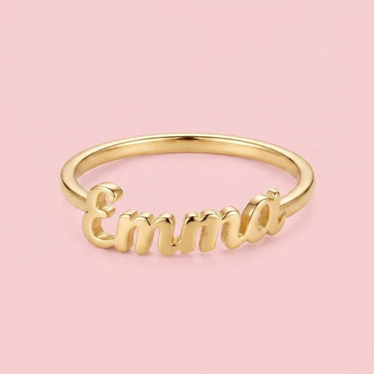 Cursive Name Ring Adjustable