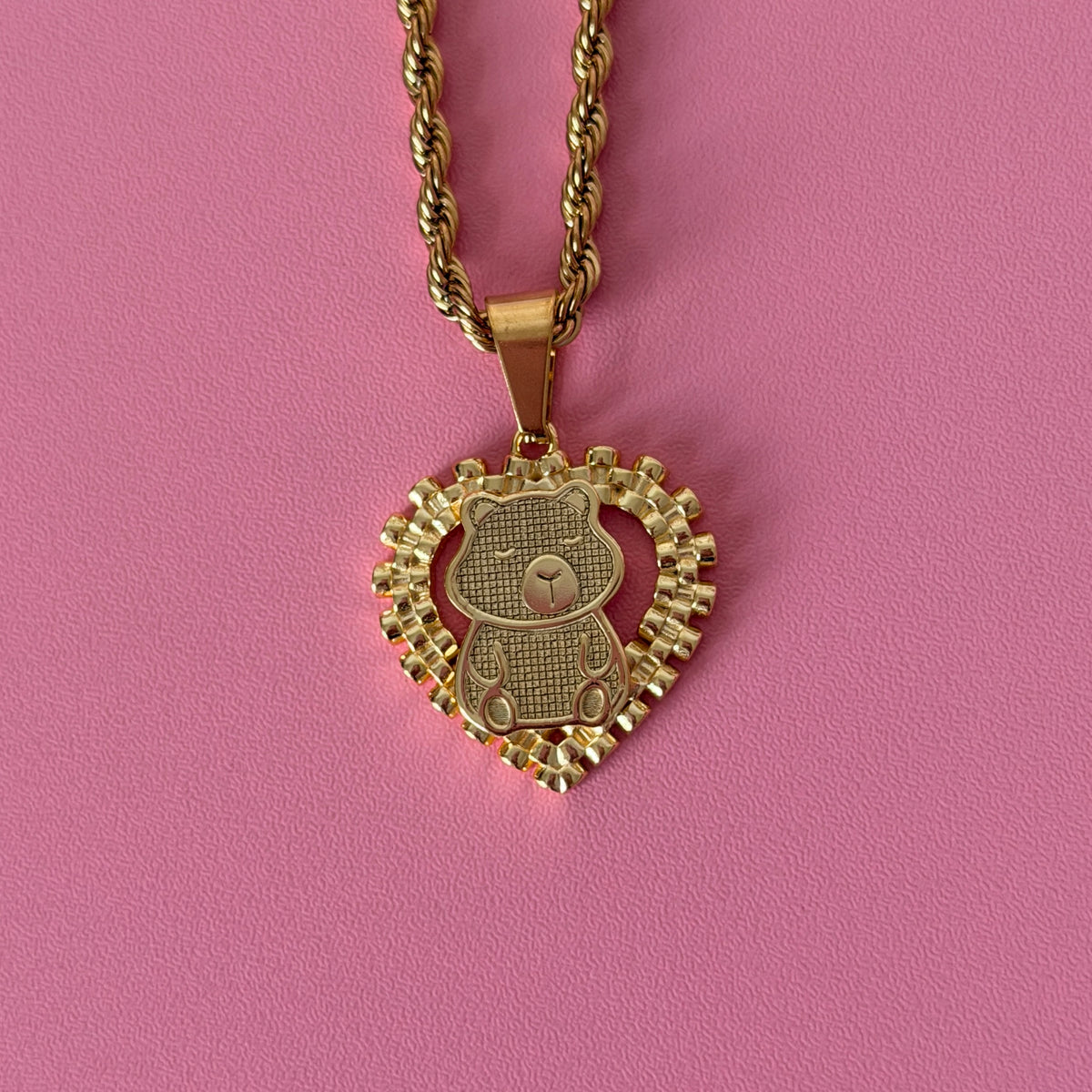 Capybara Heart Rolex Necklace