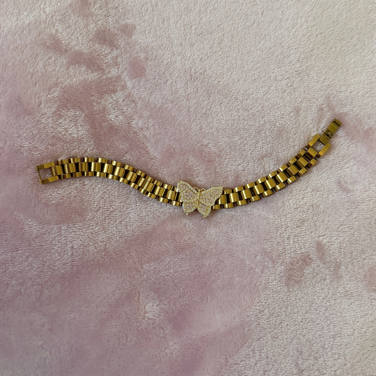 Pink Butterfly Rolex Bracelet