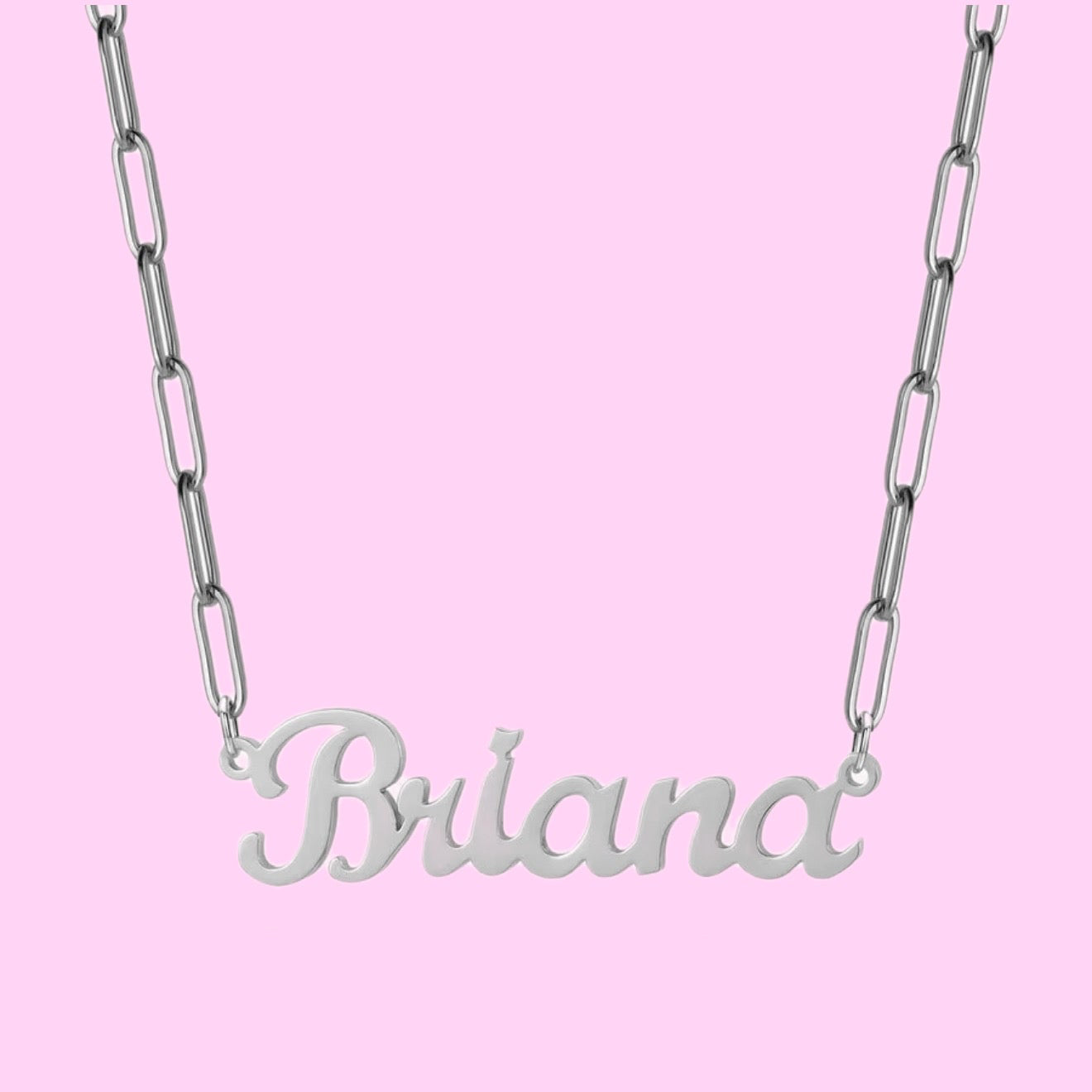 Paperclip Nameplate Necklace
