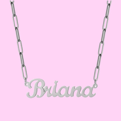 Paperclip Nameplate Necklace