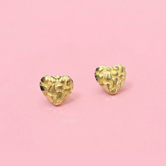 Heart Nugget Earrings