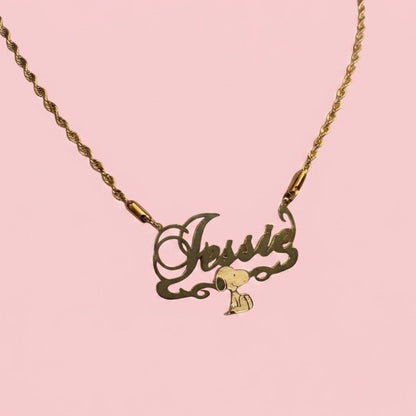 Snoopy Nameplate Necklace