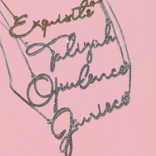 Full Beddazle Nameplate Necklace