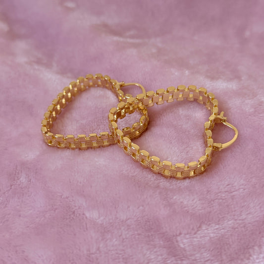 Heart Rolex Hoops 50mm