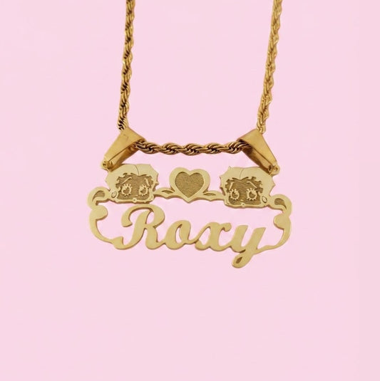 Betty Boop Heart Nameplate