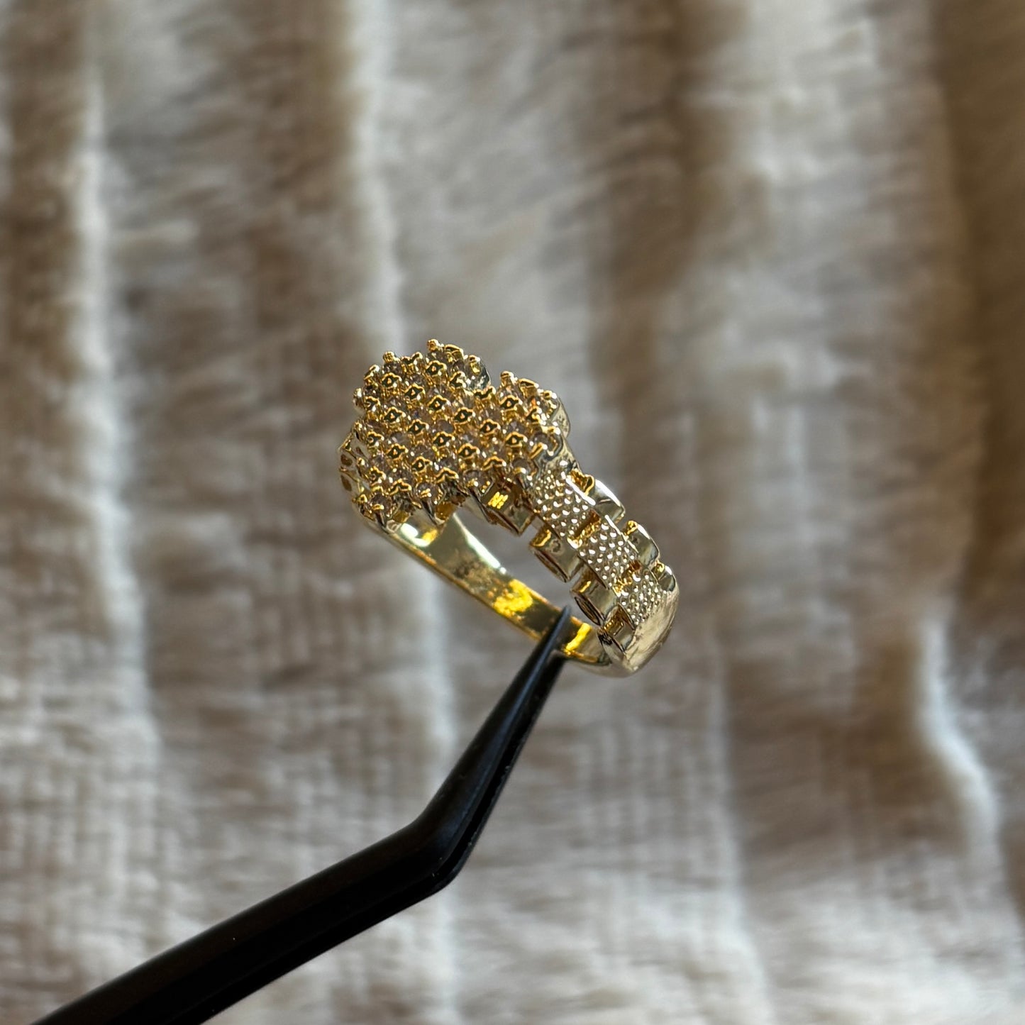 Heart Pixel Rolex Ring