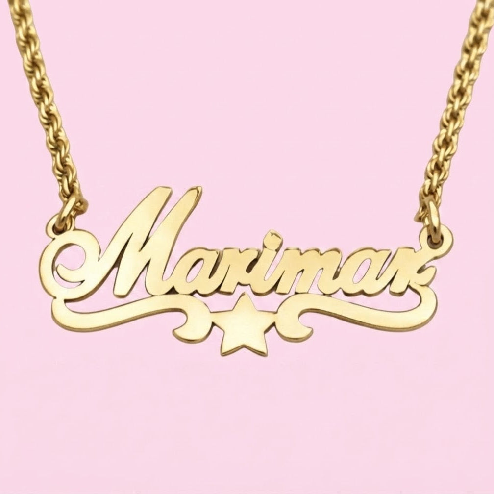 Star Nameplate Necklace