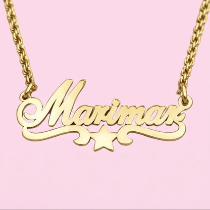 Star Nameplate Necklace