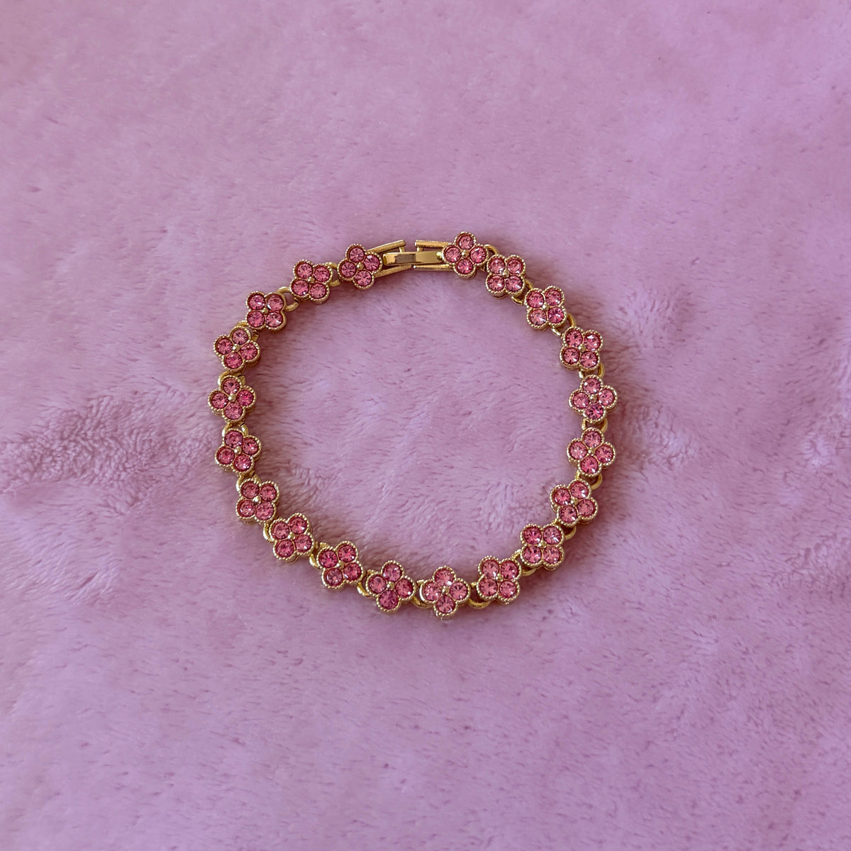 Pink Clover Bracelet