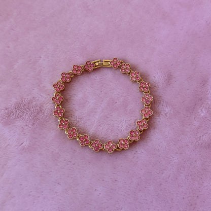 Pink Clover Bracelet