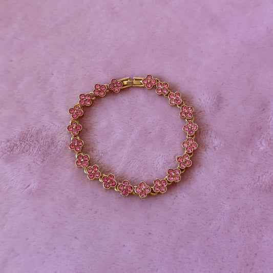Pink Clover Bracelet