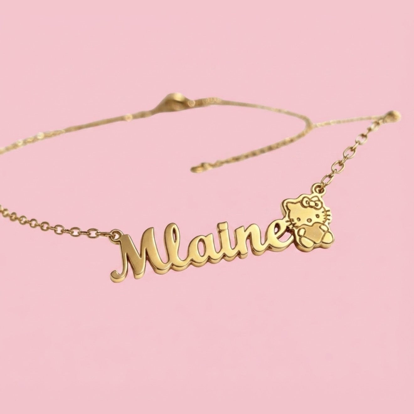 Love Hello Kitty Nameplate Necklace