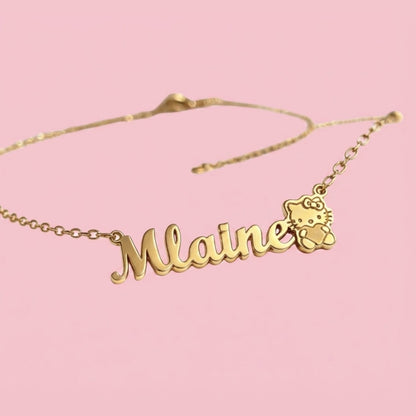 Love Hello Kitty Nameplate Necklace