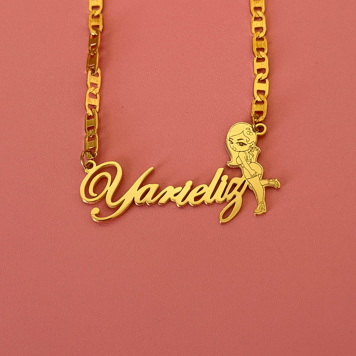 La Cherry SadGirlz Nameplate Necklace