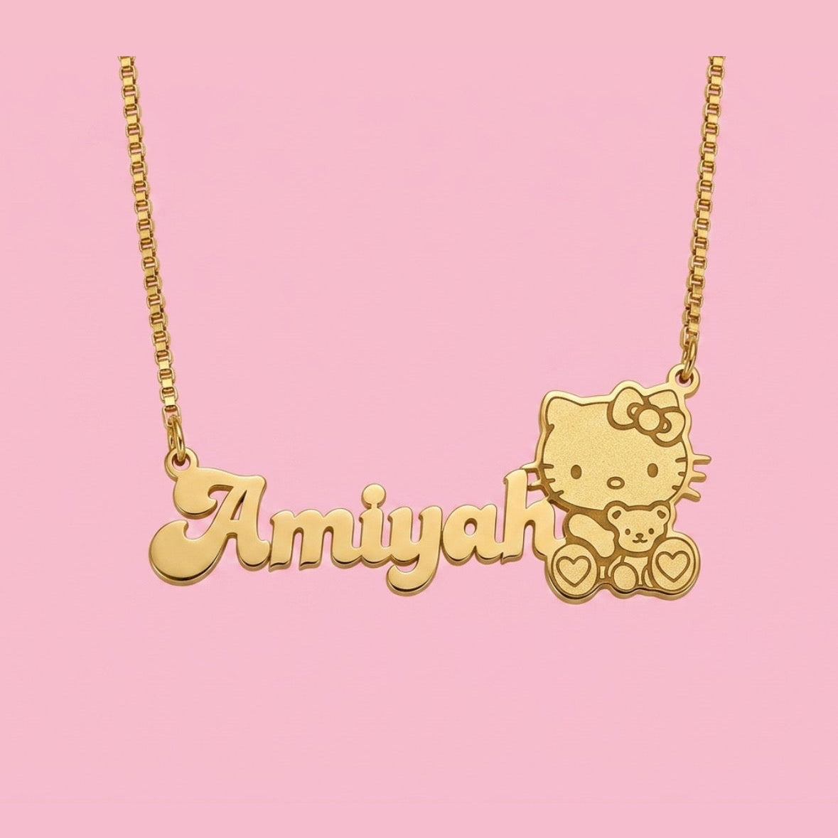 Hello Kitty Teddy Custom Necklace