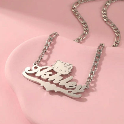 Hello Kitty Custom Nameplate Necklace