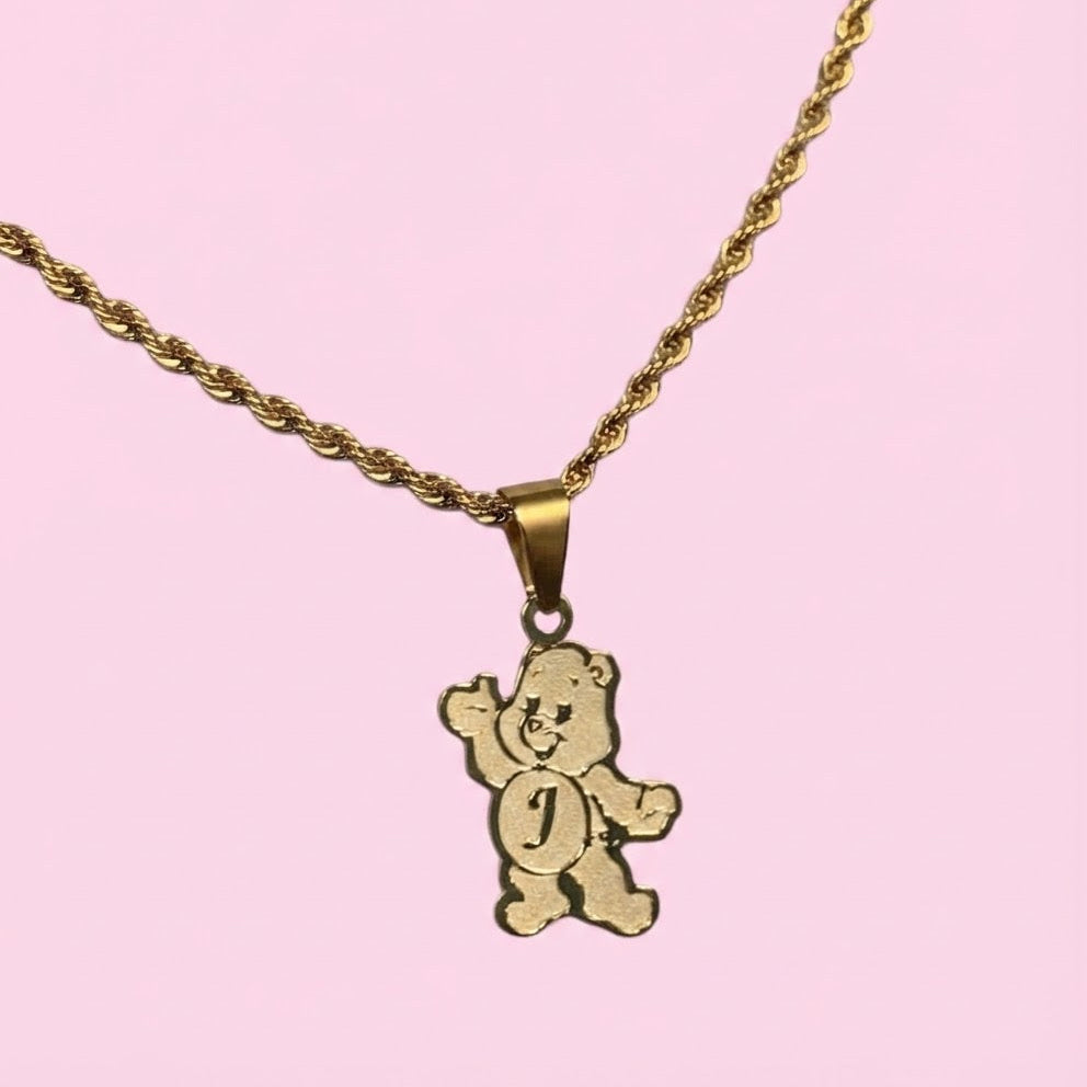 Care Bear Initial Custom Necklace