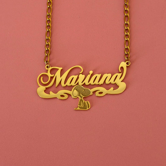 Snoopy Nameplate Necklace