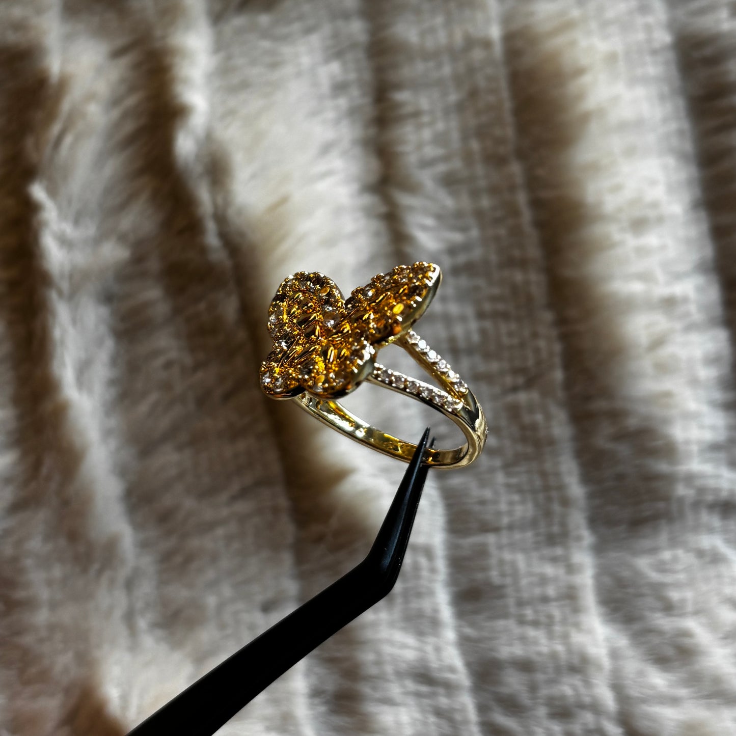 Bedazzle Butterfly Ring