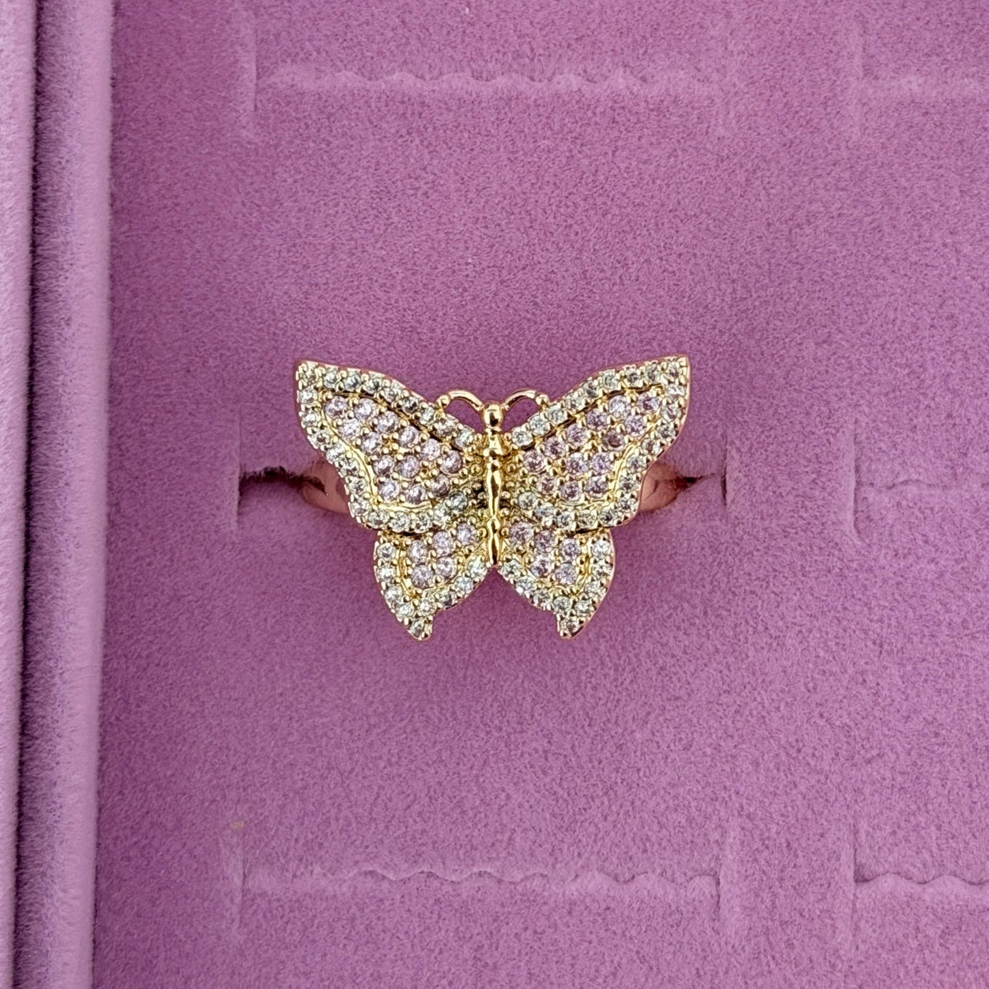 Pink Butterfly Ring