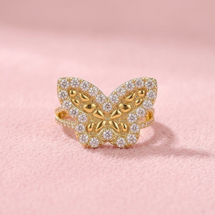 Bedazzle Butterfly Ring