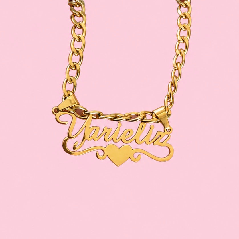 Heart Name Plate