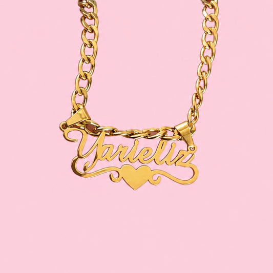 Heart Name Plate