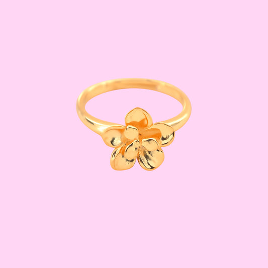 925 Sterling Silver Plumeria Ring