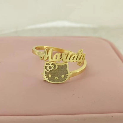 Hello Kitty Name Ring