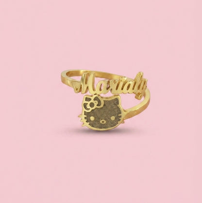 Hello Kitty Name Ring