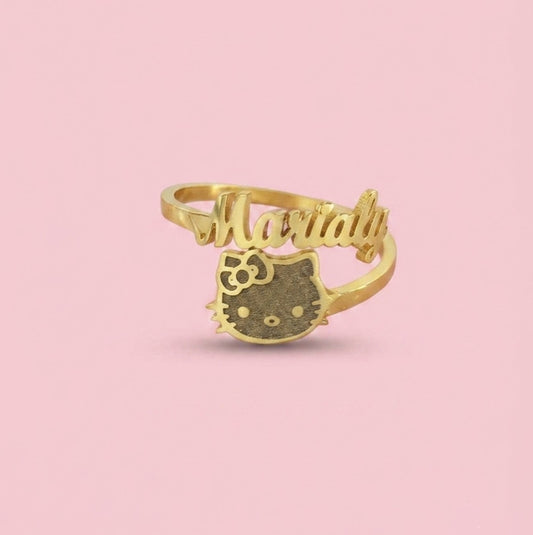 Hello Kitty Name Ring