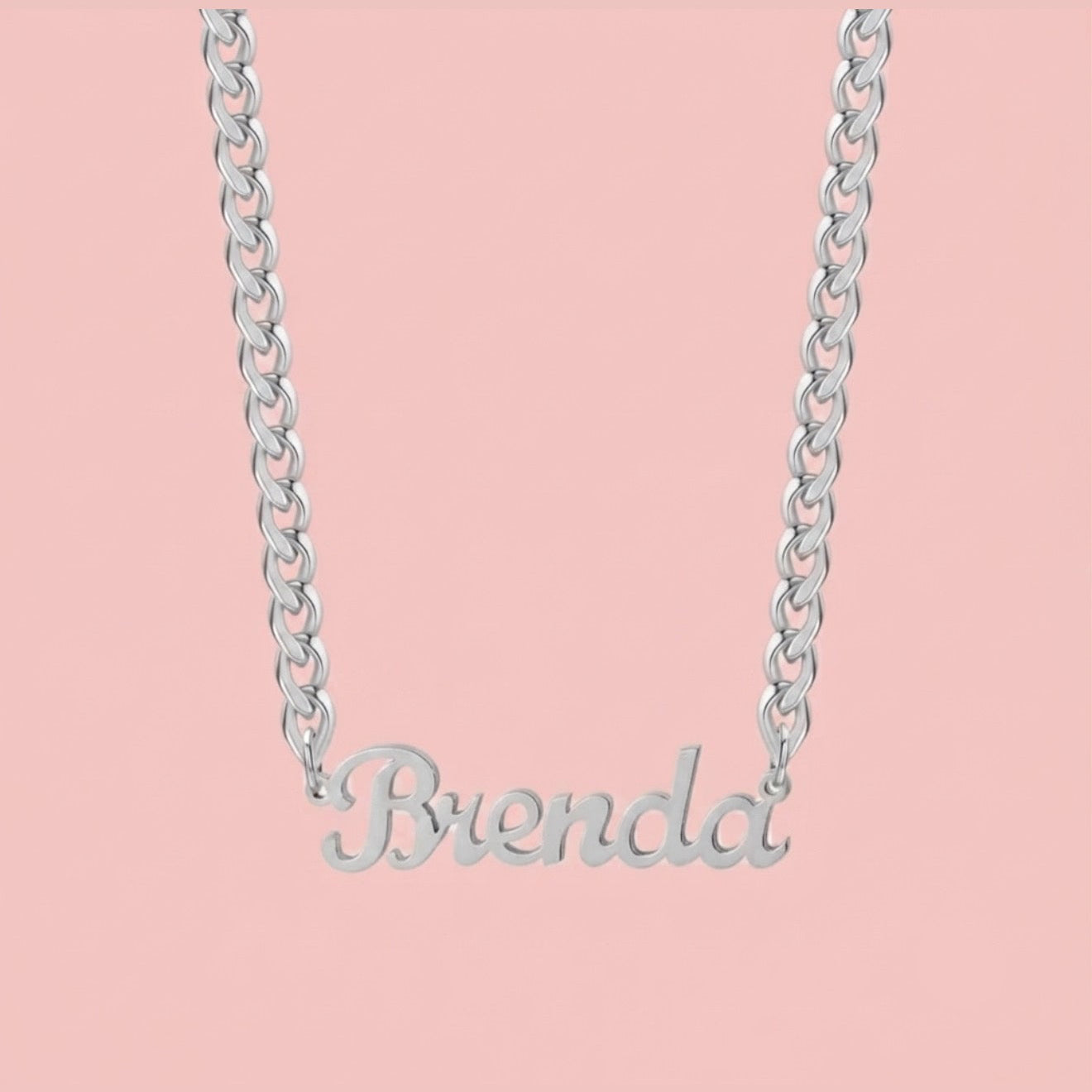 Cuban Link Nameplate Necklace