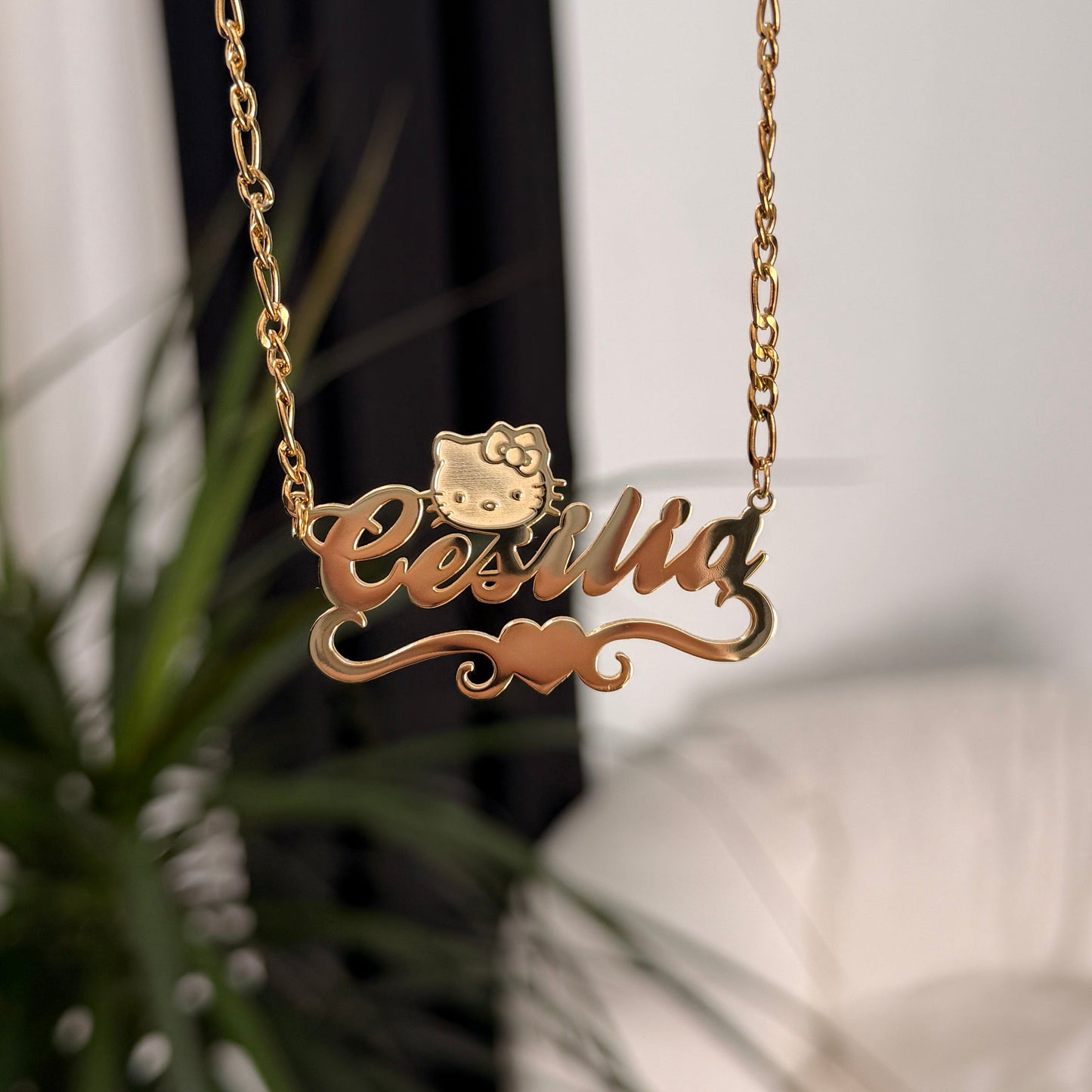 Hello Kitty Nameplate Necklace V.2