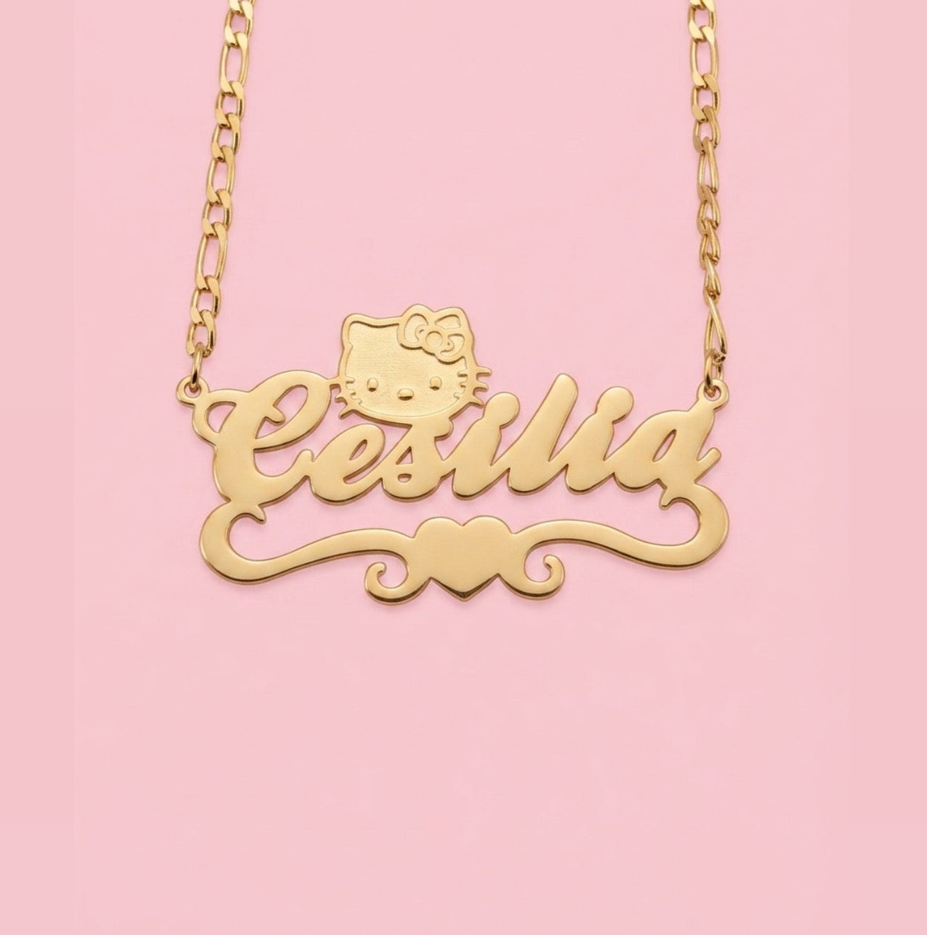Hello Kitty Nameplate Necklace V.2