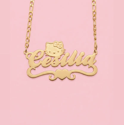 Hello Kitty Nameplate Necklace V.2