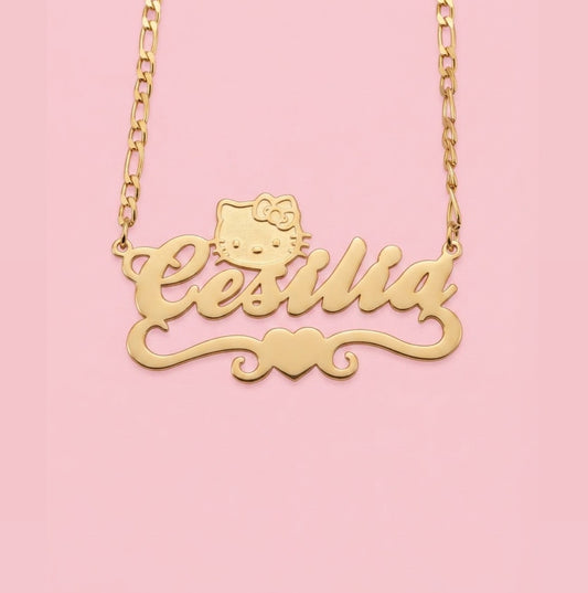 Hello Kitty Nameplate Necklace V.2