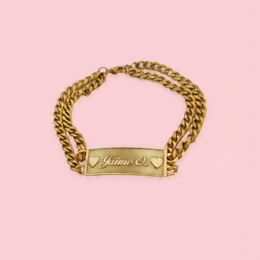 Heart Esclava Name Bracelet