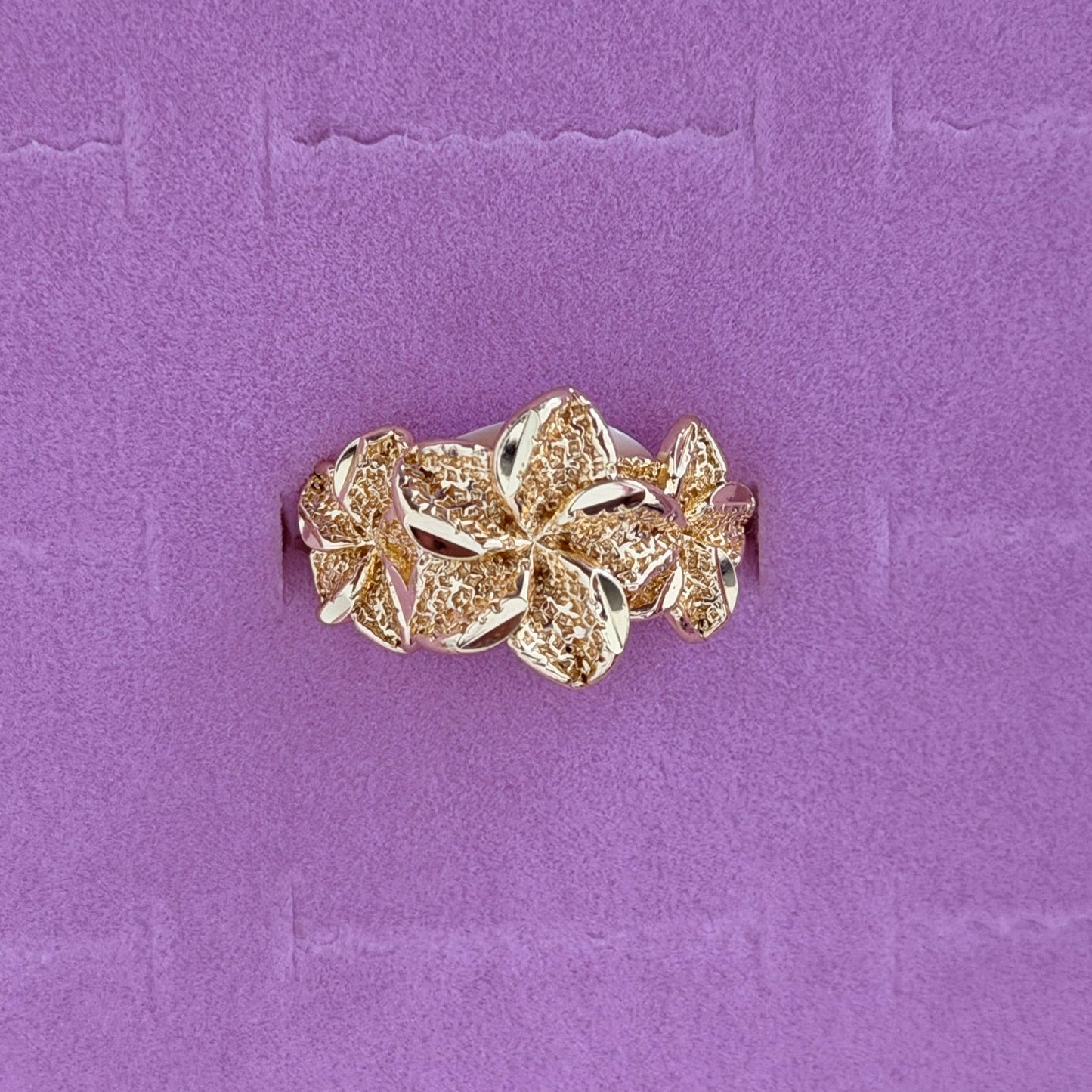3 Plumeria Ring