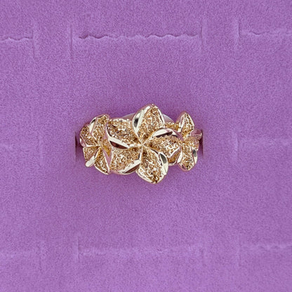 3 Plumeria Ring