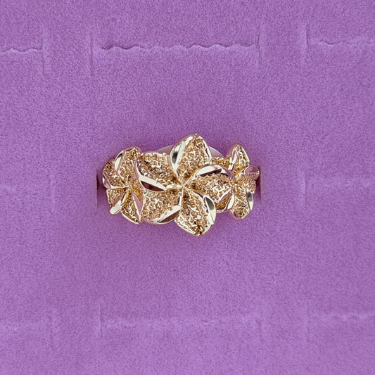 3 Plumeria Ring