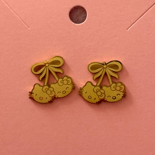 Cherry Hello Kitty Earrings