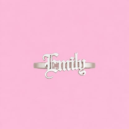 Custom Name Ring Adjustable