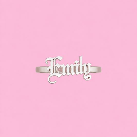 Custom Name Ring Adjustable