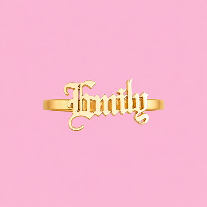 Custom Name Ring Adjustable