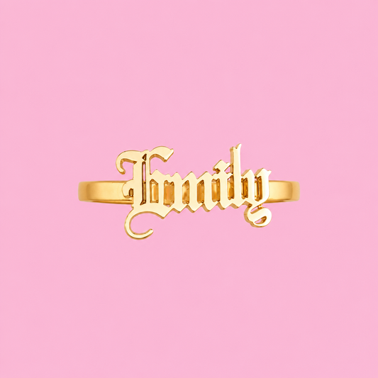 Old English Custom Name Ring