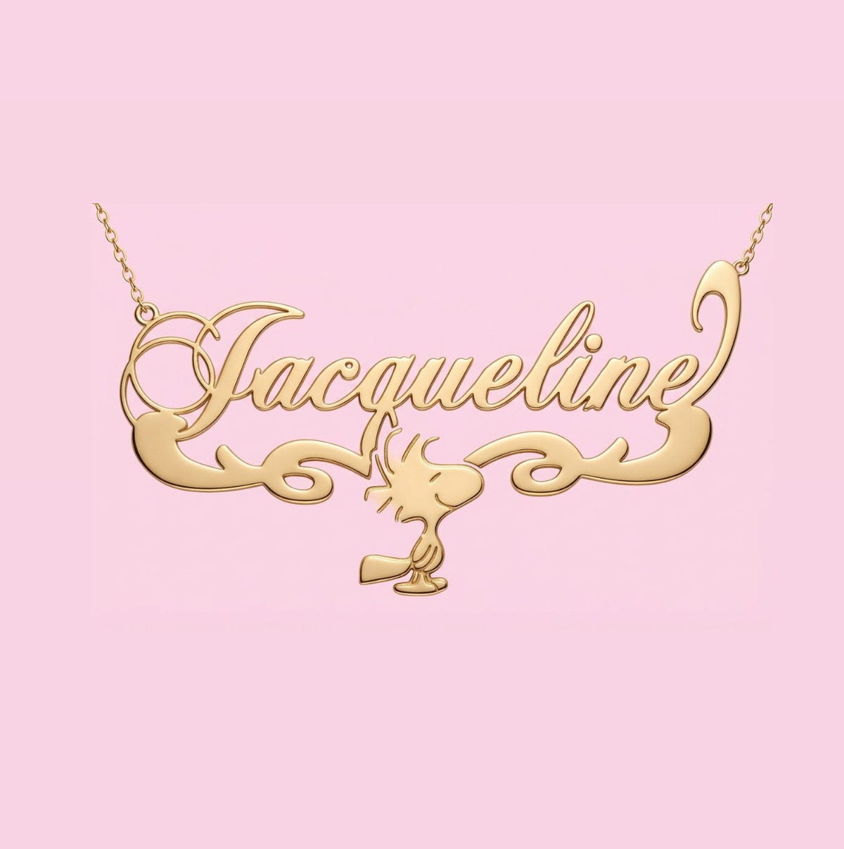 Woodstock Nameplate Necklace